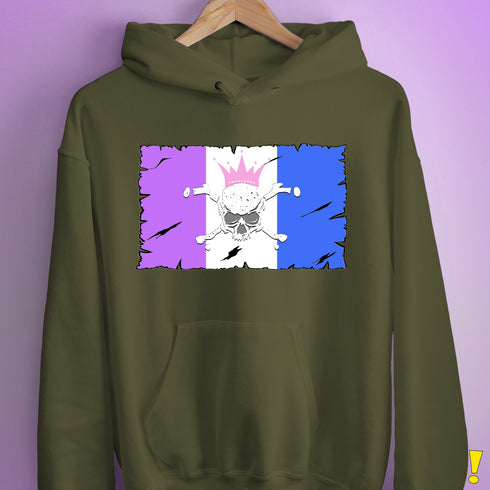 Drag Pride Pirate Flag Hoodie - Army